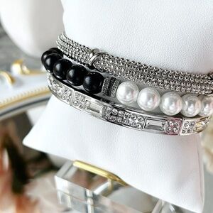 Park Lane “NOIR” Monochrome Beaded Bracelet